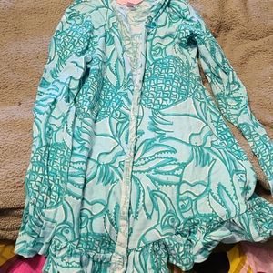 Lilly pulitzer girls Toucan cardigan XL 12-14